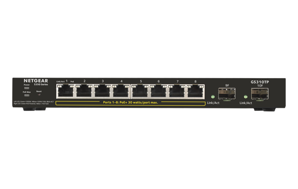 Picture of 8-port Gigabit PoE+ Ethernet Smart Managed Pro Switch