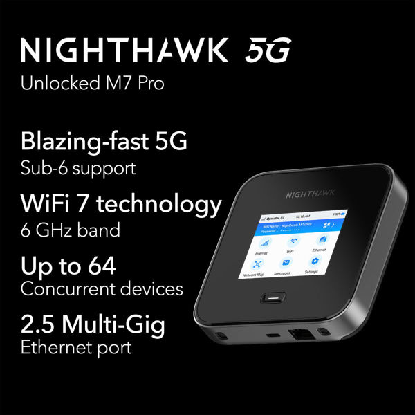 Picture of NIGHTHAWK M7 PRO 5G WIFI7 HOTSPOT (MR7450-100EUS)