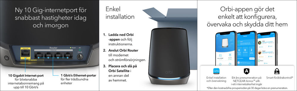 AX6000 WiFi 6 Whole Home Mesh WiFi System (RBK866sb)