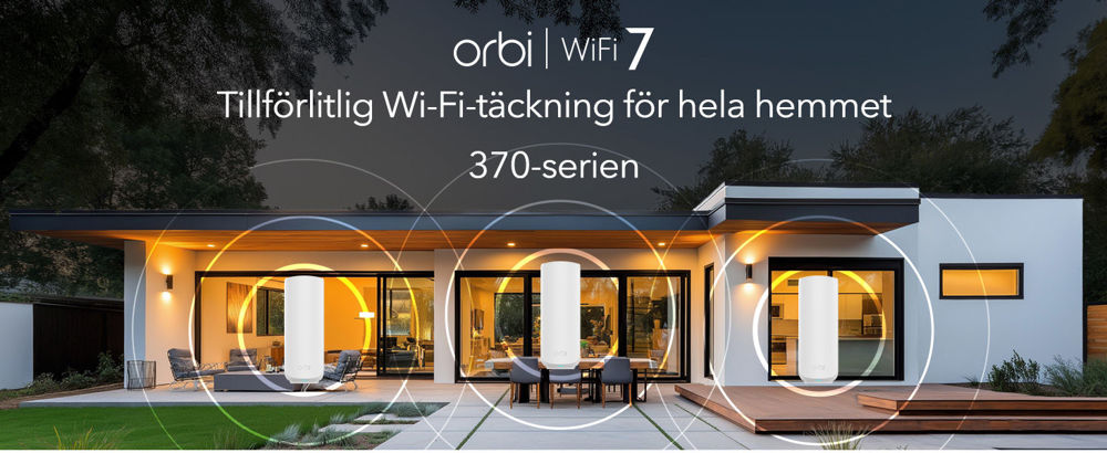 NETGEAR Router Orbi 370 Series Dual-Band WiFi 7 Mesh 3-Pack(RBE373)